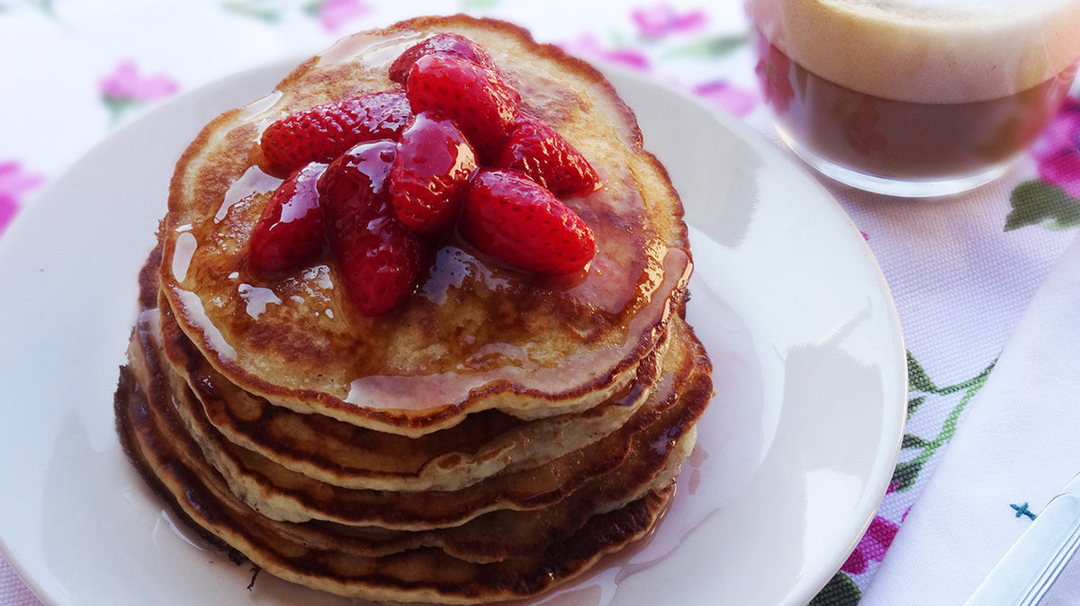 Pancakes aux fraises et Dolcedì